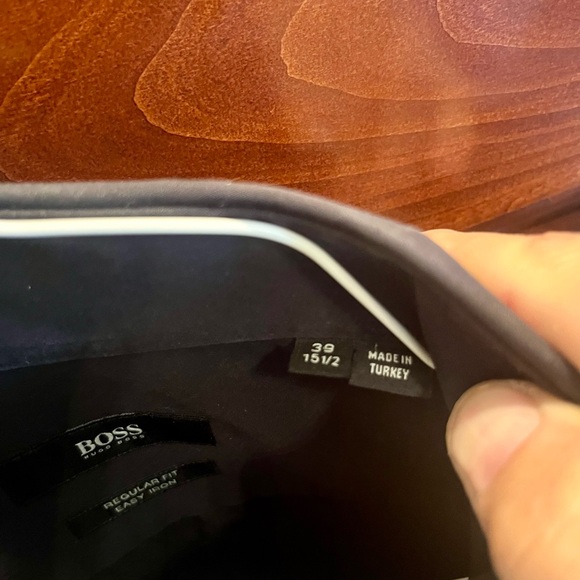 Boss dress shirt black size 15 1/2 32-33. Beautiful & stylish. Dry cleaned! - Picture 2 of 5